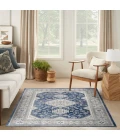 Nicole Curtis Series 4 Area Rug SR403 Grey/Navy