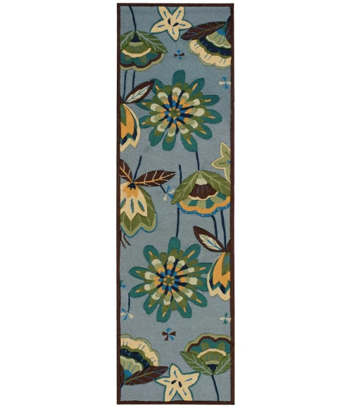 Nourison Fantasy Runner Area Rug FA12-Aqua