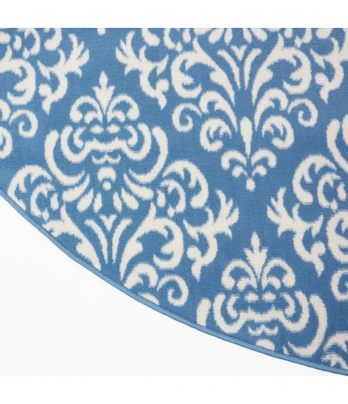 Nourison Grafix Round Area Rug GRF06-Blue