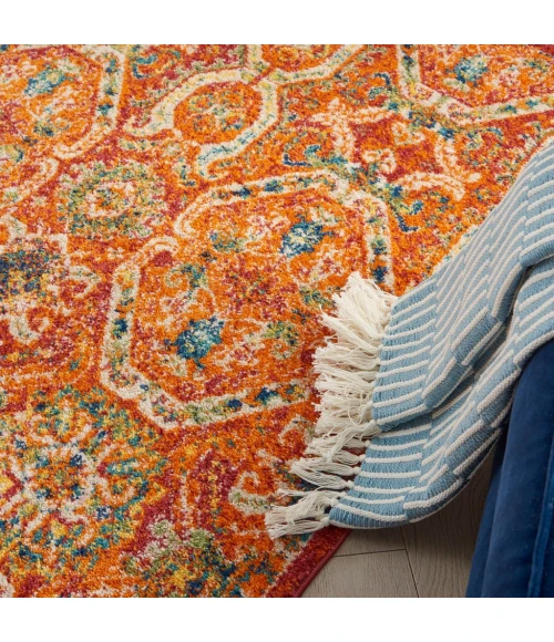 Nourison Allur Area Rug ALR05-Red Multicolor