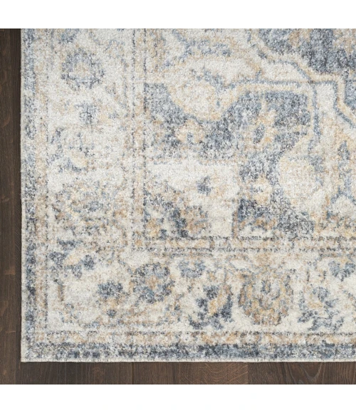 Nourison Astra Machine Washable Grey Blue ASW12 10ft. x 14ft. Rect. Rug