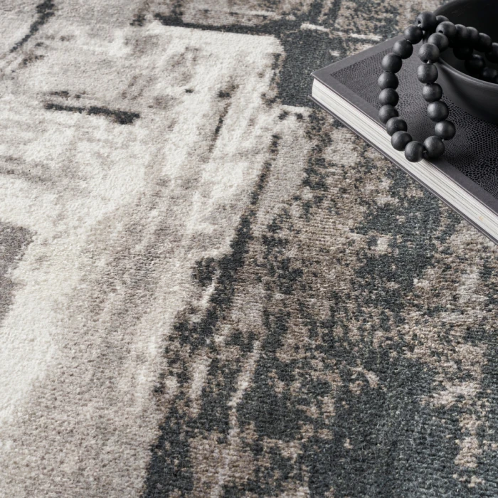 Nourison Twilight Area Rug TWI30 Grey/Ivory/Black