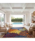 Nourison Aloha Navy Multicolor ALH05 10ft. x 14ft. Rect. Rug