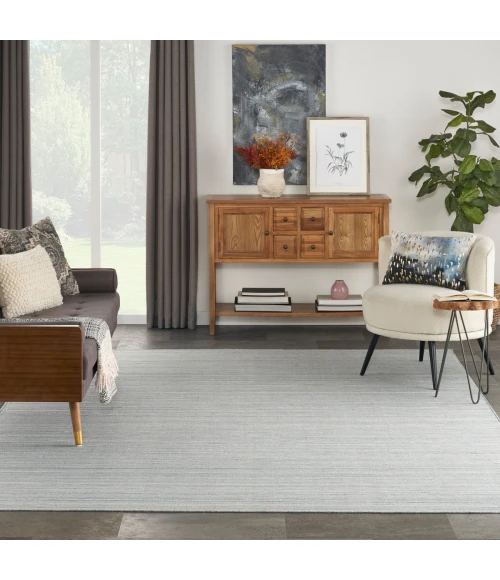 Nourison Interweave Light Blue IWV01 9 ft. X 12 ft. Rect. Rug