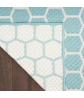 Nourison Twist Reversible Aqua TWS01 6 ft. X 9 ft. Rect. Rug