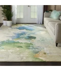 Nourison Prismatic Area Rug PRS16 Seafoam 7'9" x 9'9"