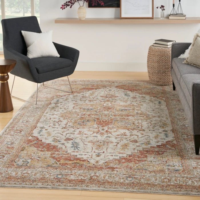 Nourison Sahar Ivory Rust SHR06 8 ft. X 10 ft. Rect. Rug