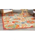 Nourison Aloha Red Multicolor ALH17 5 ft. 3 in. X 7 ft. 5 in. Rectangle Rug