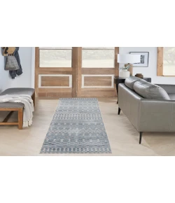 Nourison Home Astra Machine Washable ASW10 Blue 2 ft. X 6 ft. Area Rug