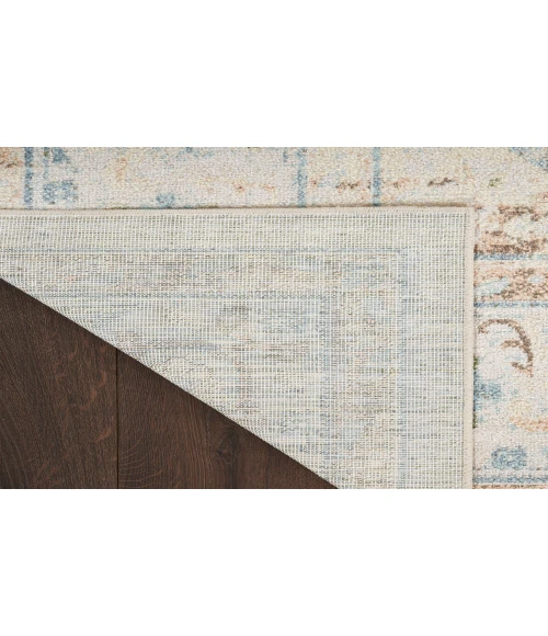 Nourison Astra Machine Washable Ivory Blue ASW13 2 ft. 2 in. X 4 ft. Rectangle Rug