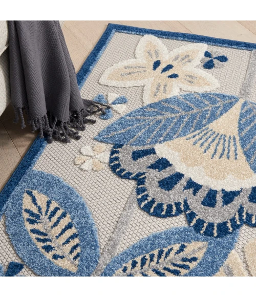 Nourison Aloha Indoor/Outdoor Area Rug ALH25-Blue/Grey