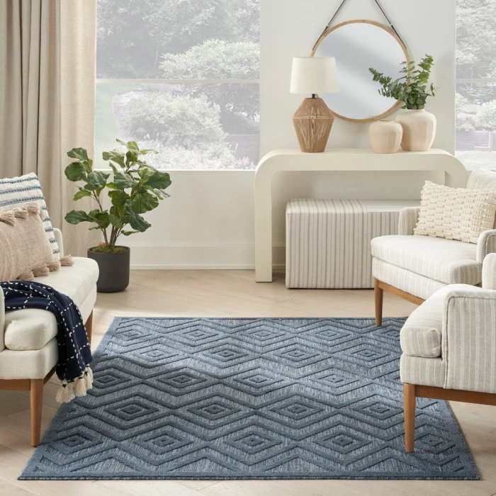 Nourison Versatile Area Rug NRV01 Navy Blue