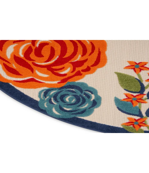 Nourison Aloha Multicolor ALH32 7’10” Round Rug