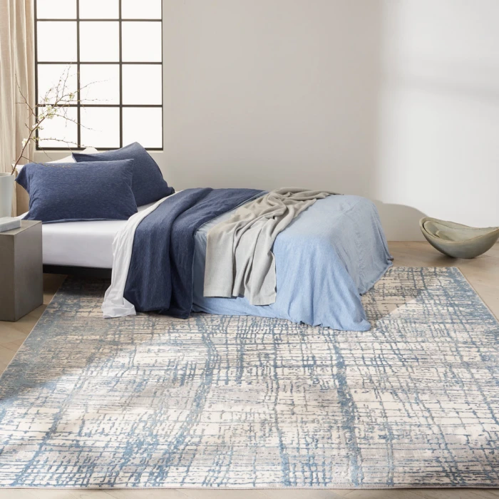 Calvin Klein Rush Area Rug CK950 Ivory Blue