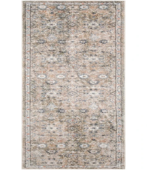 Nourison Astra Machine Washable Silver Taupe ASW16 2 ft. 2 in. X 8 ft. Rectangle Rug