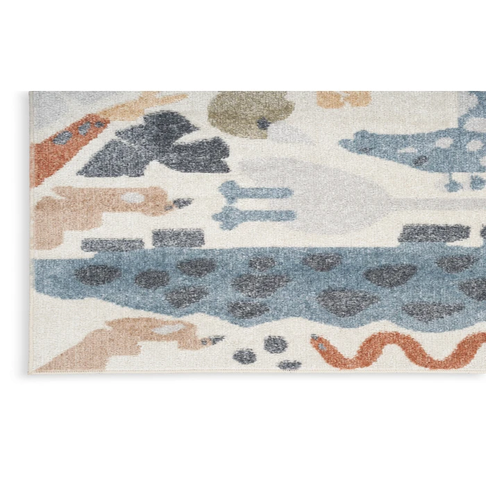 Nourison Astra Machine Washable Ivory ASW01 2 ft. 2 in. X 8 ft. Rectangle Rug
