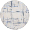 Nourison Home Whimsicle WHS09 Ivory Blue 8 ft. Round Area Rug