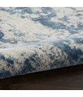 Nourison Rustic Textures Area Rug RUS16 Grey/Blue 5'3" Round