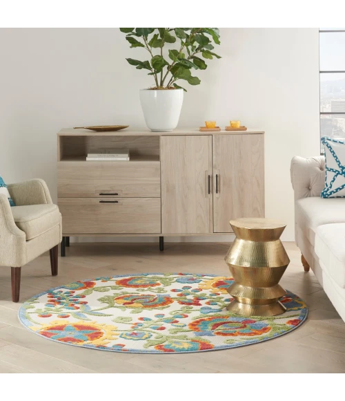 Nourison Aloha Area Rug ALH17-Ivory/Multi