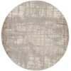 Calvin Klein CK950 Rush CK950 Ivory Taupe 4 ft. Round Area Rug