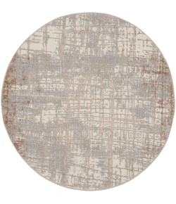 Calvin Klein CK950 Rush CK950 Ivory Taupe 4 ft. Round Area Rug