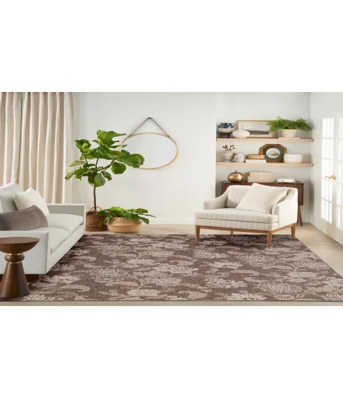 Nourison Garden Oasis Mocha GOA03 8 ft. X 10 ft. Rectangle Rug
