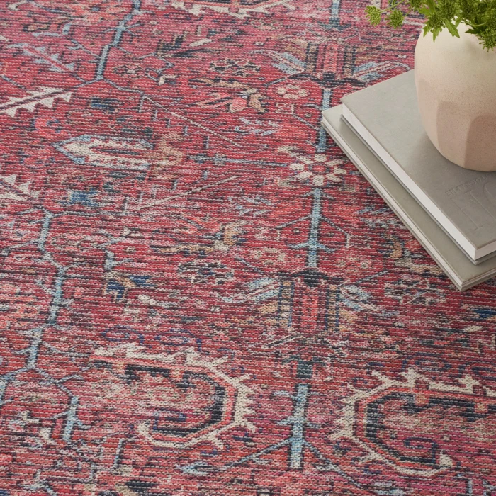 Nicole Curtis Machine Washable Series 1 Area Rug SR102 Brick
