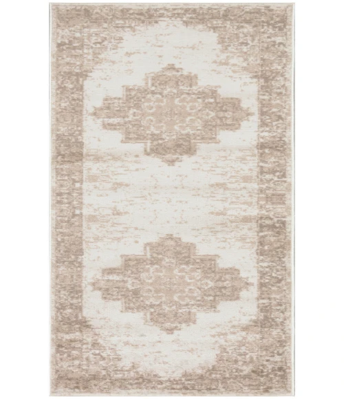 Nourison Grafix Ivory Beige GRF14 2 ft. 3 in. X 12 ft. Rectangle Rug