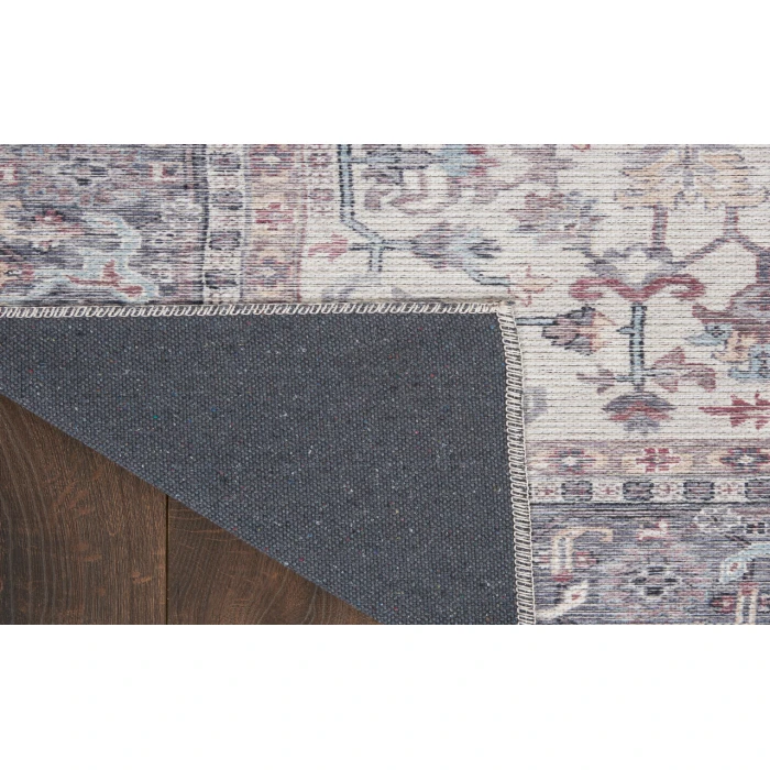 Nicole Curtis Machine Washable Series 1 Grey SR104 3 ft. X 5 ft. Rectangle Rug