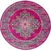 Nourison Home Passion PSN03 Fuchsia 5 ft. Round Area Rug