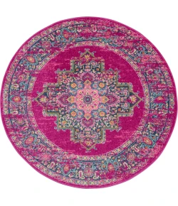 Nourison Home Passion PSN03 Fuchsia 5 ft. Round Area Rug