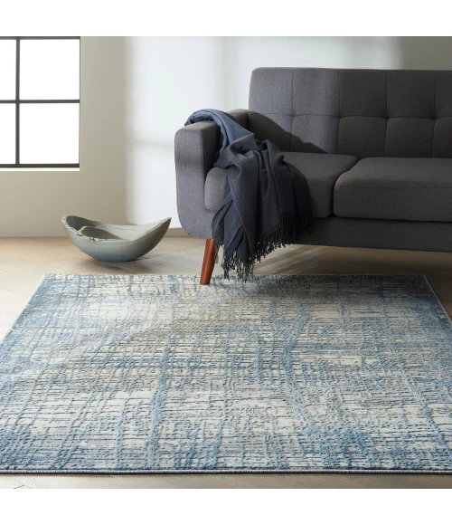 Calvin Klein Rush Area Rug CK950 Ivory Blue