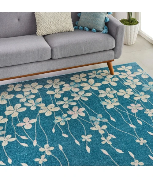 Nourison Tranquil Area Rug TRA04-Turquoise