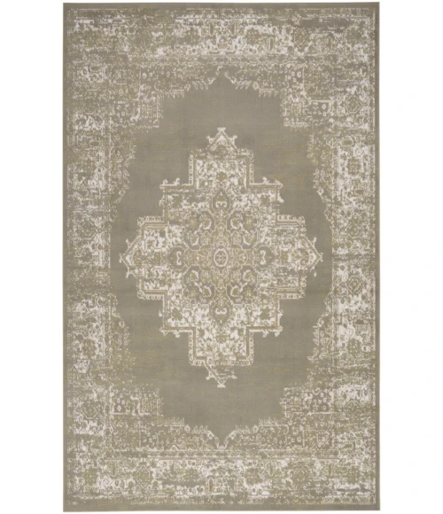 Nourison Grafix Olive GRF14 7 ft. 10 in. X 9 ft. 10 in. Rectangle Rug