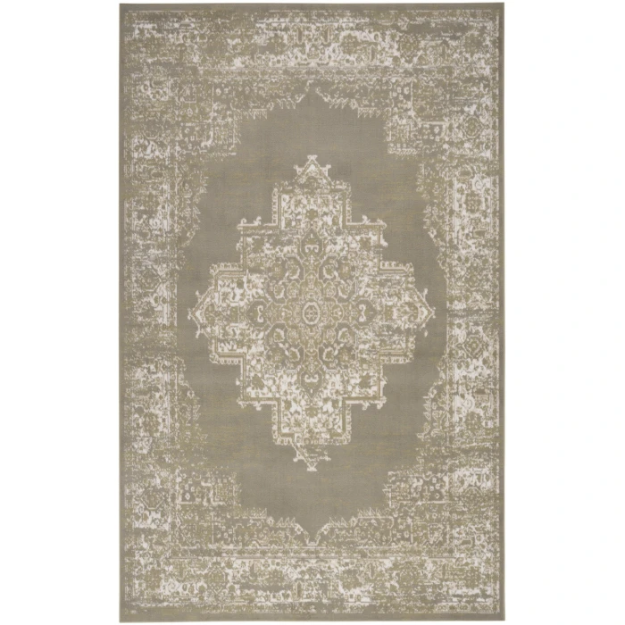 Nourison Grafix Olive GRF14 7 ft. 10 in. X 9 ft. 10 in. Rectangle Rug