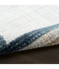 Nourison Dekor Grey Navy DEK06 2 ft. X 4 ft. Rect. Rug