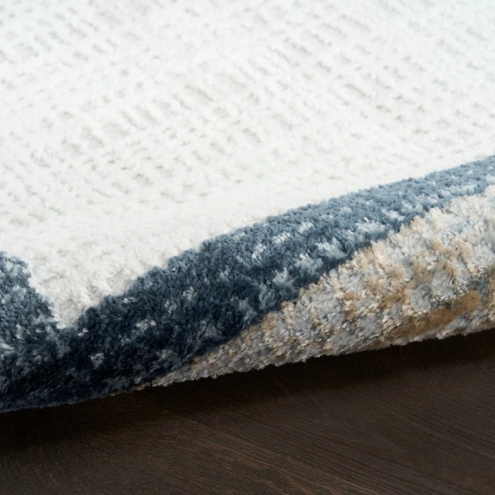 Nourison Dekor Grey Navy DEK06 2 ft. X 4 ft. Rect. Rug