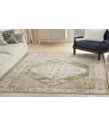 Nourison Astra Machine Washable Ivory Green ASW11 4 ft. X 6 ft. Rectangle Rug