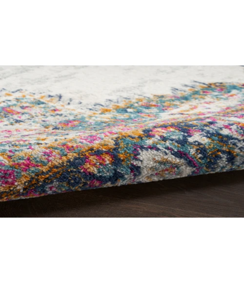 Nourison Passion Ivory Blue PSN03 2 ft. 2 in. X 10 ft. Rectangle Rug