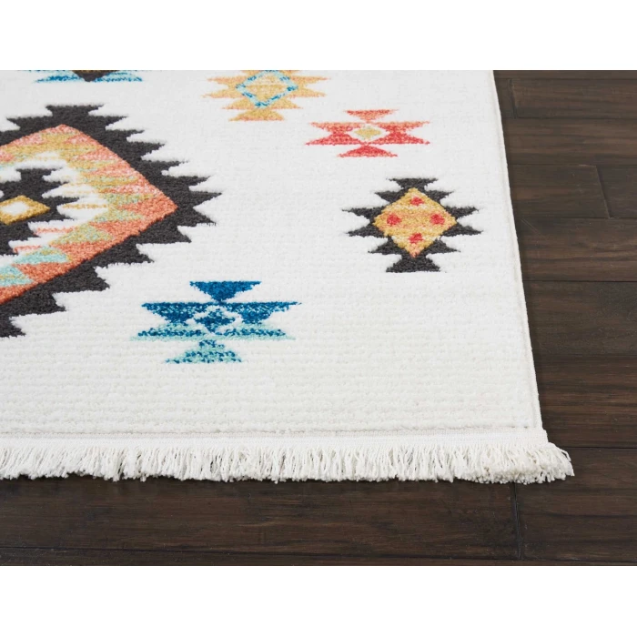 Nourison Home South Western White NAV07 3ft.11in. x 6ft.2in. Rect. Rug