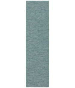 Nourison Home Washable Solutions WSL01 Aqua 2 ft. 2 in. X 8 ft. Area Rug