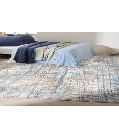 Calvin Klein CK950 Rush Ivory Blue CK950 10 ft. X 14 ft. Rectangle Rug