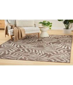 Nourison Home Garden Oasis GOA01 Mocha 5 ft. X 7 ft. Area Rug
