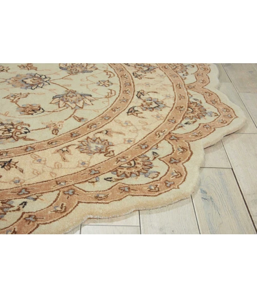 Nourison Home Heritage Hall Beige HE28 6ft. x Freeform Free Form Rug