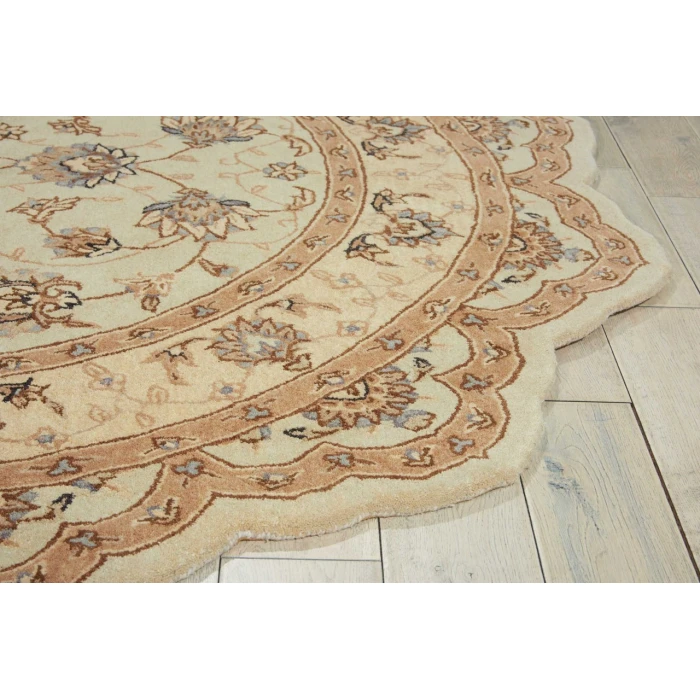 Nourison Home Heritage Hall Beige HE28 6ft. x Freeform Free Form Rug