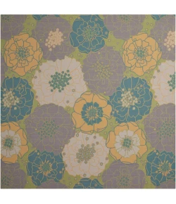 Nourison Home & Garden RS021 Green 6 ft. 6 in. Square Area Rug