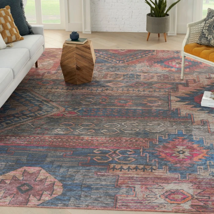 Nourison Machine Washable Series 1 Multicolor SR106 9 ft. X 12 ft. Rect. Rug
