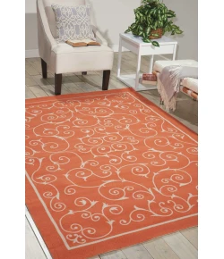Nourison Home & Garden RS019 Orange 10 ft. X 13 ft. Area Rug