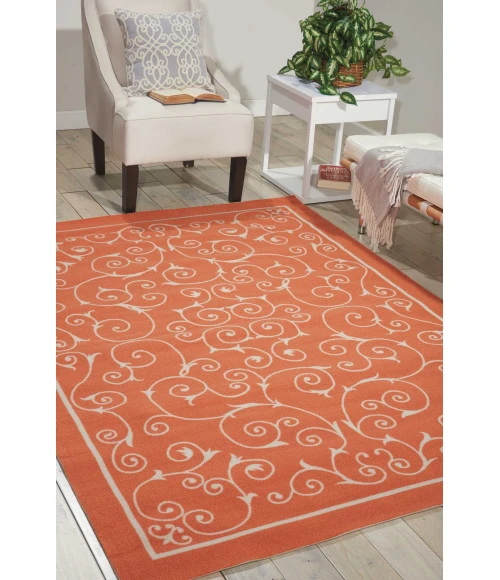Nourison Home & Garden Area Rug RS019 Orange 10' x 13'