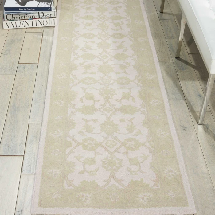 Nourison Home Zephyr Ivory/Green ZEP01 2ft.3in. x 8ft. Rect. Rug